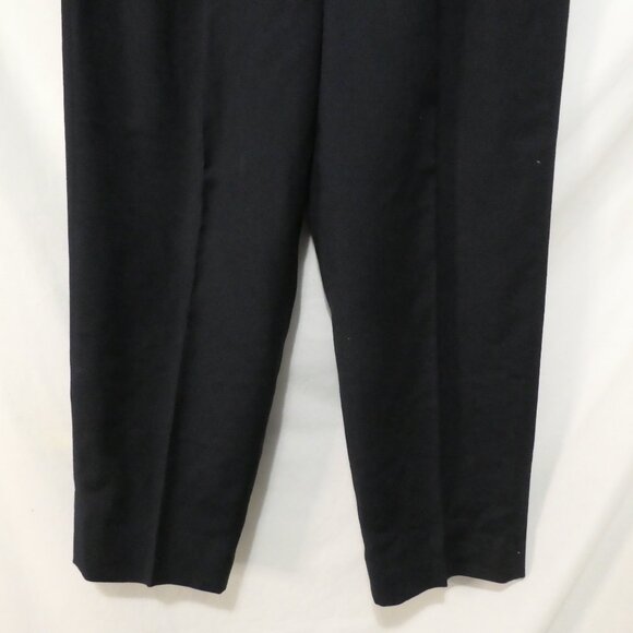 Unbranded | 18 inch waist measured | Dark Navy Pleated Dress Pants - Picture 7 of 16